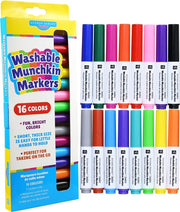 PETER PAUPER PRESS Studio Series Jr. Washable Munchkin Markers (set of 16 easy-to-clean, water-soluble colors)