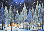 Winter Nightfall Deluxe Boxed Holiday Cards (20 cards, 21 self-sealing envelopes)