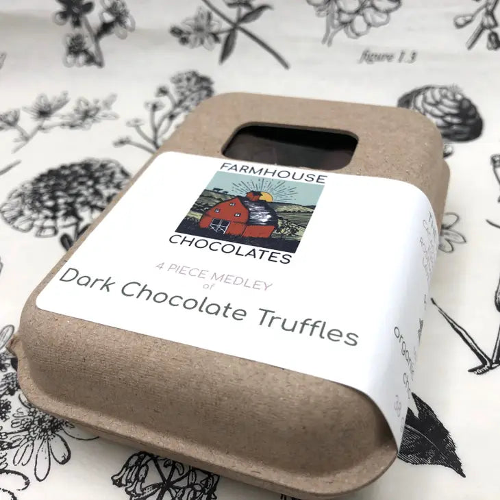 4 Piece Dark Chocolate Truffle Medley