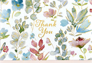 Floral Watercolor Thank You Notes (14 cards, 15 self-sealing envelopes)
