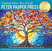 Stained Glass Tree of Life 1000-Piece Jigsaw Puzzle (printed on reflective foil for a realistic effect!) (Jigsaw Puzzles)