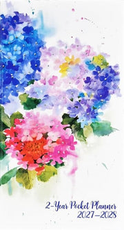 2027-28 Hydrangeas 2-Year Pocket Planner (24-Month Calendar)