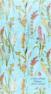 2027-28 Blooms & Butterflies 2-Year Pocket Planner (24-Month Calendar)
