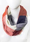 Stylish Plaid Infinity Scarf with Hidden Zipper: Muted Green & Red by SidePony Boutique