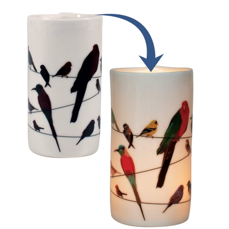 Birds on a Wire Heat Changing Tealight Holder - Magically Changes When the Candle is Lit