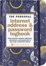 Cosmos Internet Address & Password Logbook (removable cover band for security)