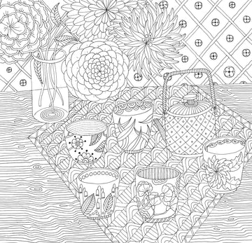 Artist's Adult Coloring Book Zen Garden by Homeportonline