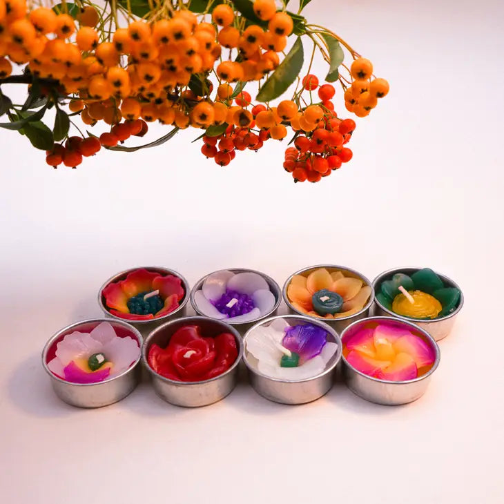 Assorted Tropical Flower Scented Tealights - Single by Homeportonline