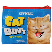 Coin Purse - Blue Q - Cat Butts 4x3  Wallet Bag QA527