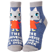 BlueQ Women's Novelty Ankle Socks, Universe