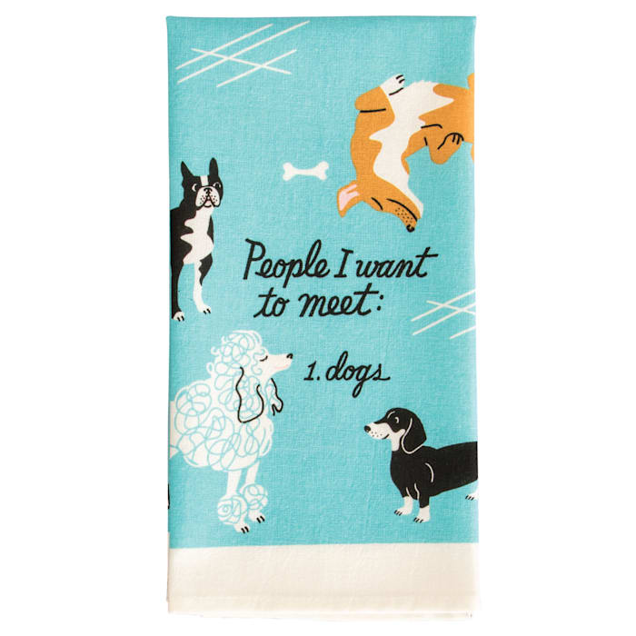 Blue Q Dish Towel - People To Meet: Dogs