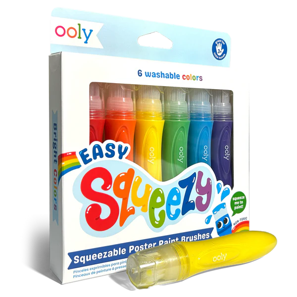 Easy Squeezy Poster Paint Brushes Set of 6 by Homeportonline