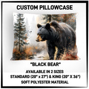 Black Bear Pillowcase by SidePony Boutique