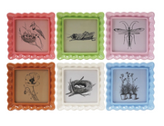 Frame Resin Ruffled 4" x 4" Six Colors Available (Sold Individually) by Homeportonline