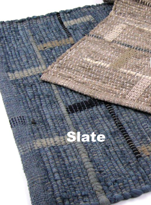 Metro Rag Rug Cotton Slate 2' x 3' by Homeportonline