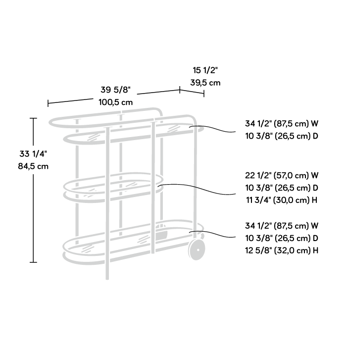 Coral Cape Modern Metal & Glass Bar Cart in Black by Homeportonline
