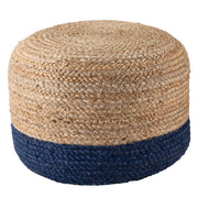 Saba Oliana Round Pouf in Navy by Homeportonline
