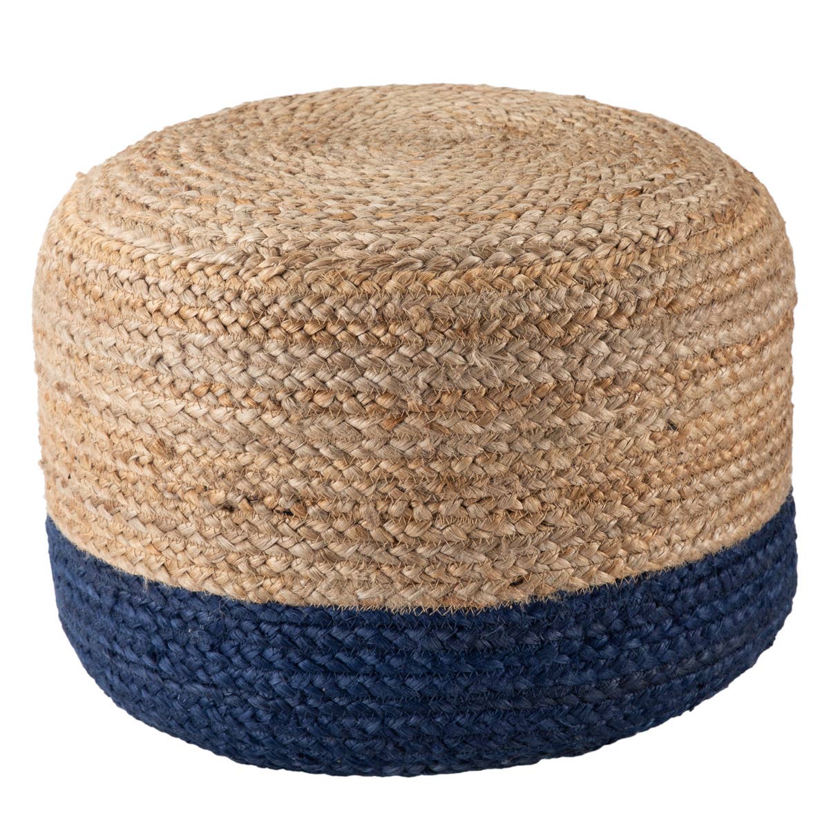 Saba Oliana Round Pouf in Navy by Homeportonline