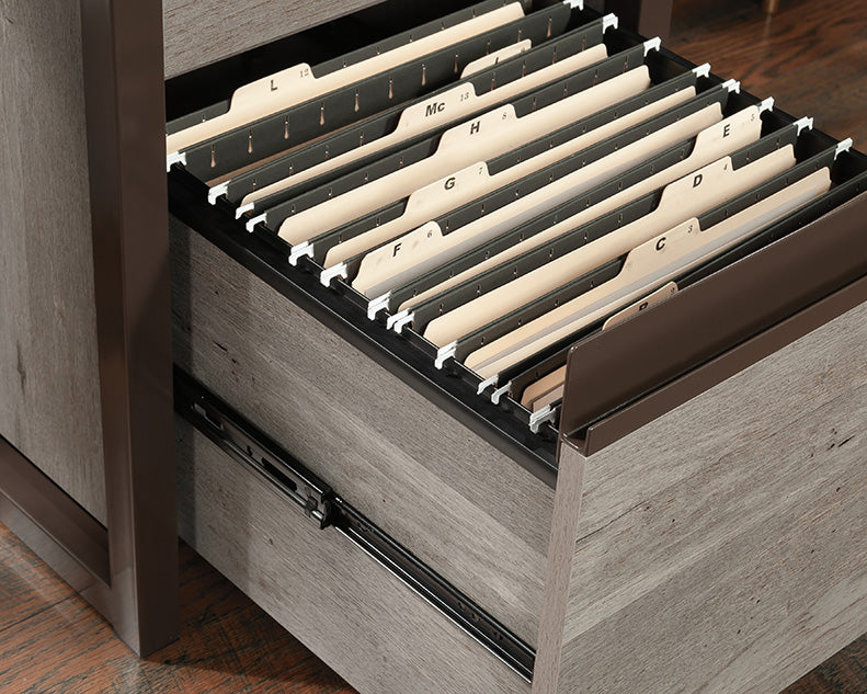 Manhattan Gate Two Shelf Narrow Bookcase in Mystic Oak Finish by Homeportonline