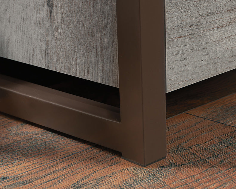 Manhattan Gate Two Shelf Narrow Bookcase in Mystic Oak Finish by Homeportonline