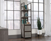 Manhattan Gate Two Shelf Narrow Bookcase in Mystic Oak Finish by Homeportonline