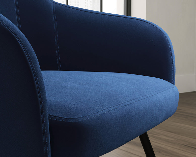 Chair Occasional Harvey Park Collection Velvet Dark Blue by Homeportonline