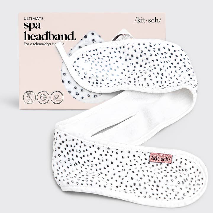 Microfiber Spa Headband - Micro Dot by Wild Lark