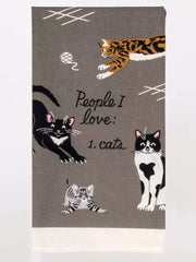 Dish Towel - People I Love: Cats by Homeportonline