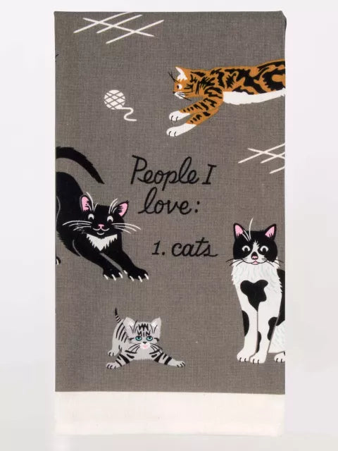Dish Towel - People I Love: Cats by Homeportonline