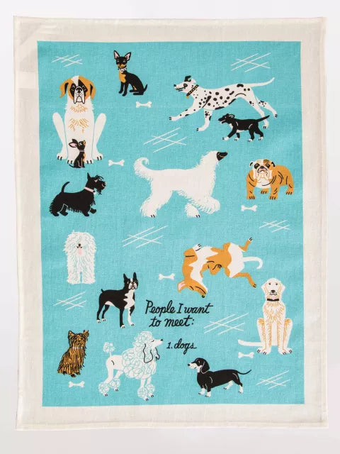 Dish Towel - People to Meet: Dogs by Homeportonline