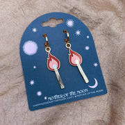 Slow Burn Match Enamel Earrings