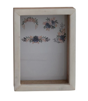 Frame Shadow Box Marble & Mango Wood Holds 5"x 7" by Homeportonline