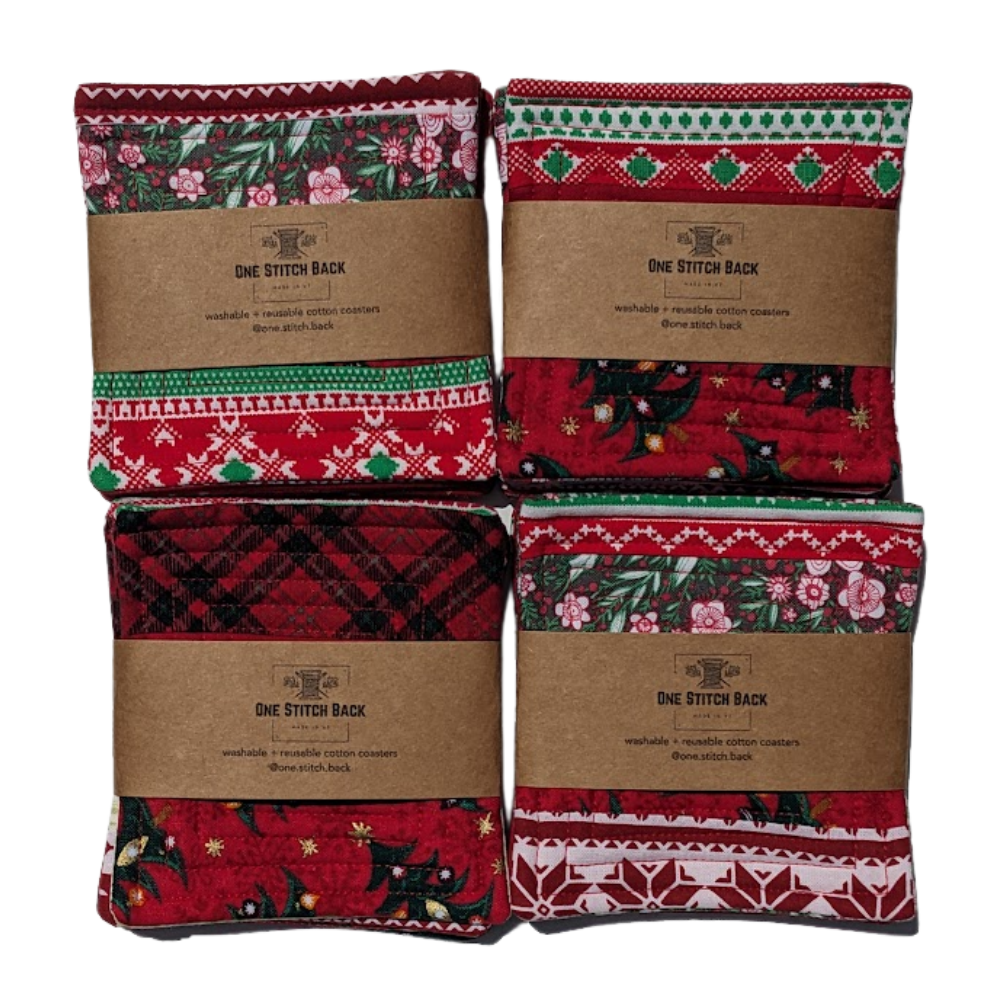 Christmas Patchwork - Quilted Coasters