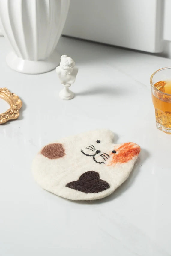 Handcrafted Wool Felt Fruits Coasters