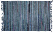 Sturbridge Rag Rug Cotton Gray 2' x 3' by Homeportonline
