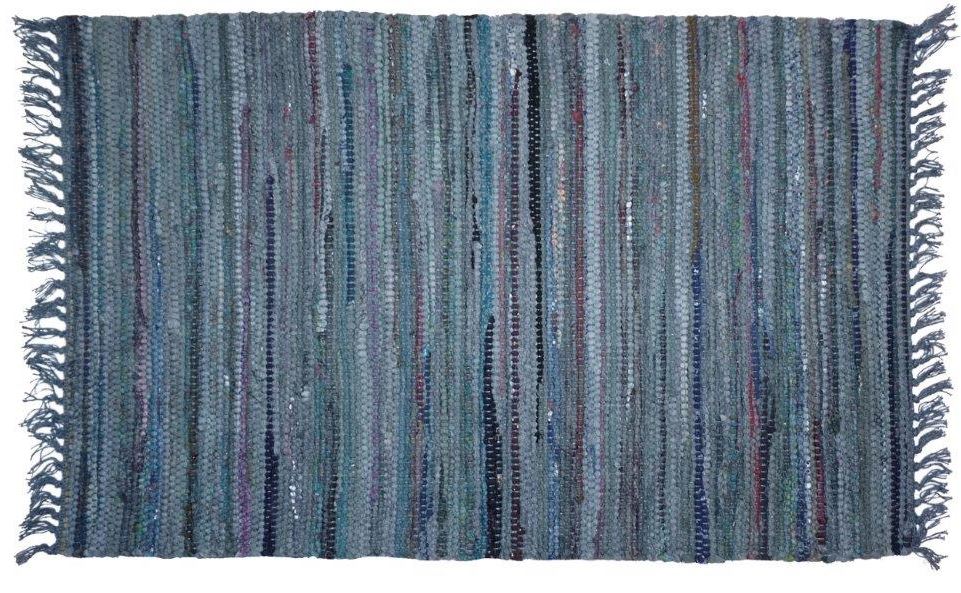 Sturbridge Rag Rug Cotton Gray 2' x 3' by Homeportonline