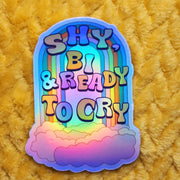 Shy Bi And Ready To Cry Sticker