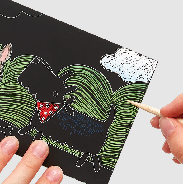 Scratch & Scribble Mini Art Kit Playful Pups by Homeportonline