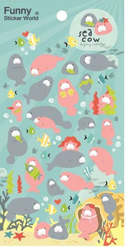 Stickers Manatee Sea Cow Puffy by Homeportonline