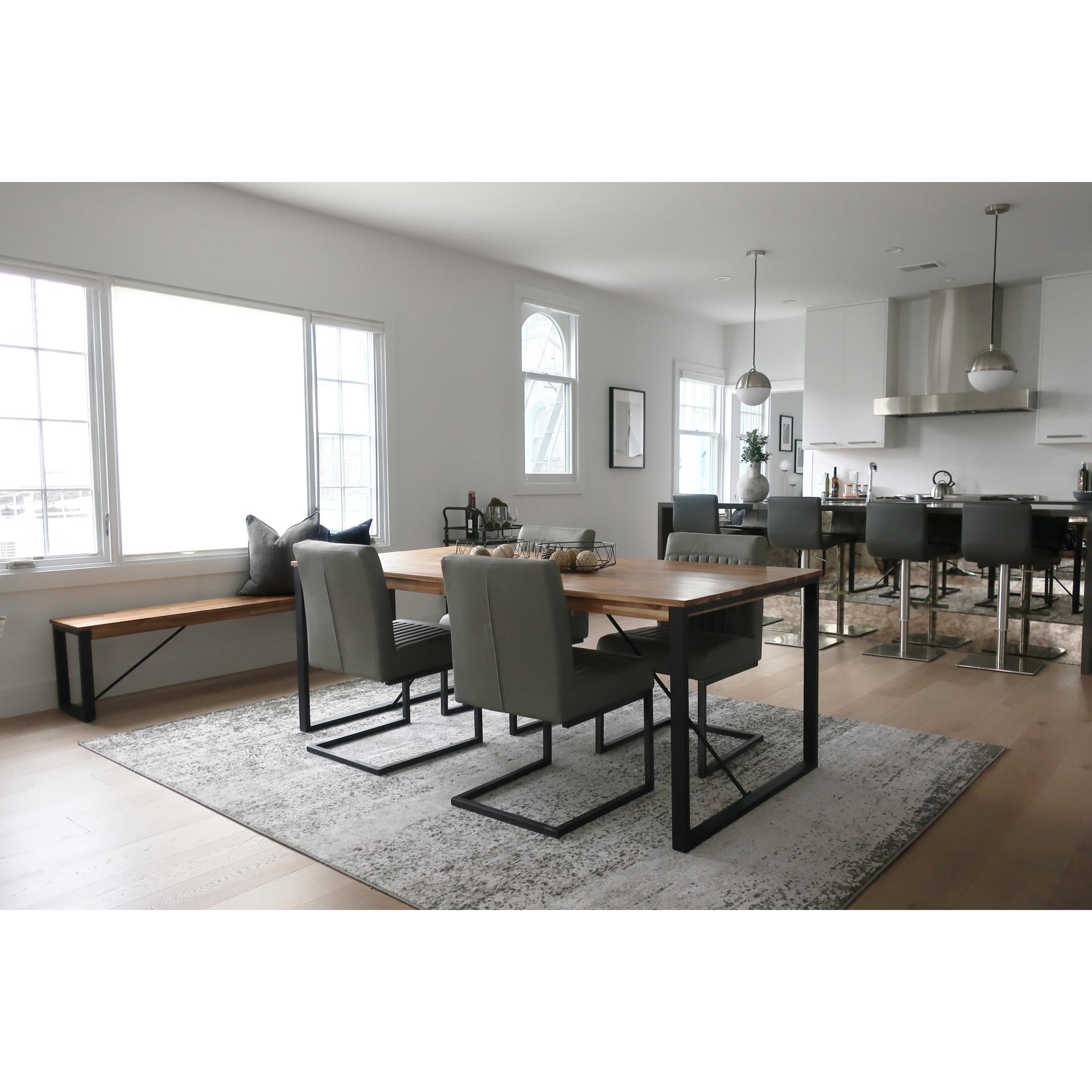Ronan Polyurethane Dining Chair Antique Graphite Grey by Homeportonline