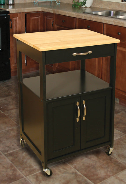 Kitchen Cart With Black Base 23x17 by Homeportonline