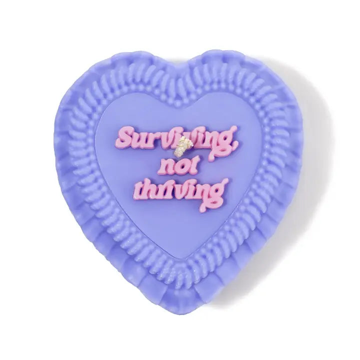 Sale!Surviving, Not Thriving Heart Candle