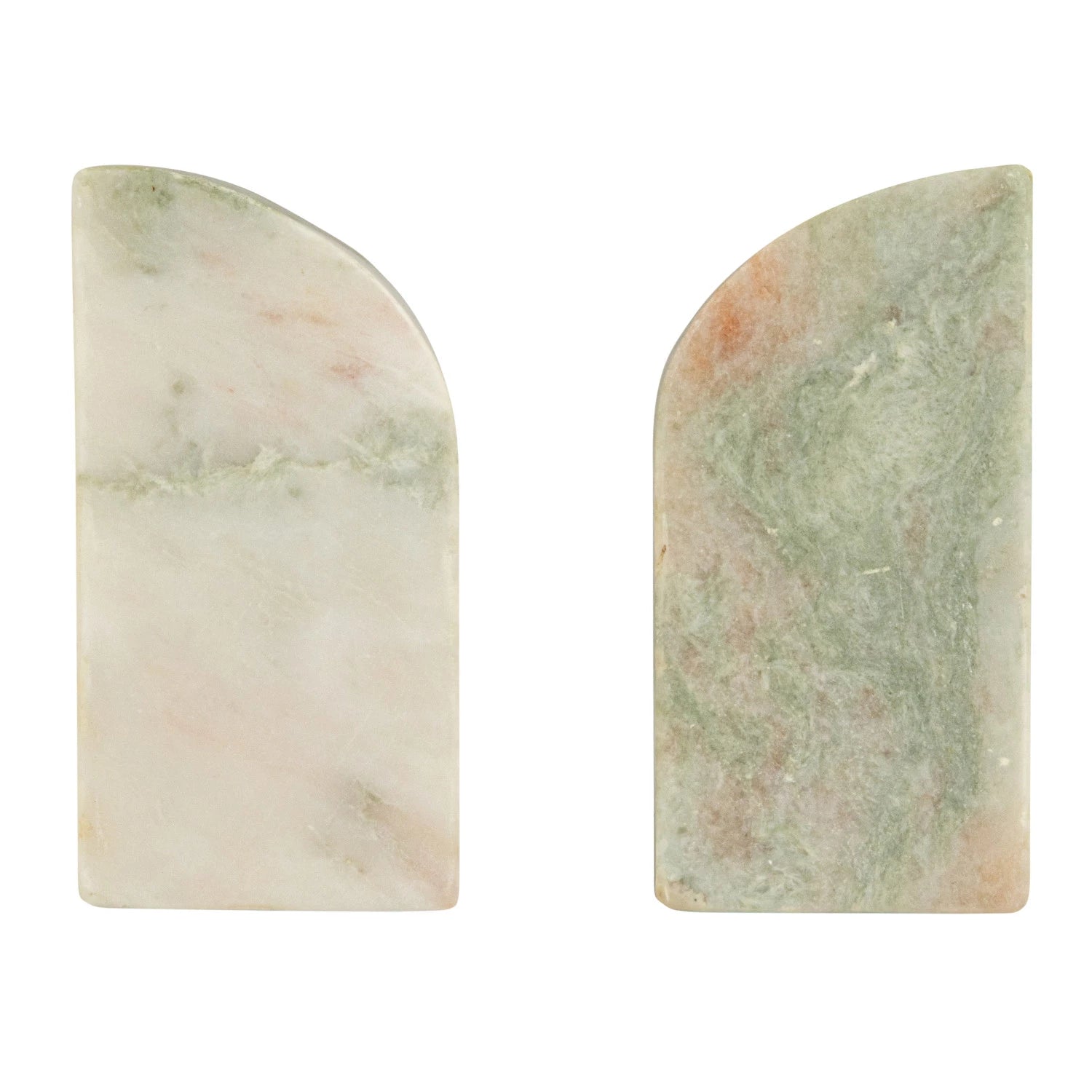 Bookends Marble Green Melange 6"h (Sold as Pair) by Homeportonline