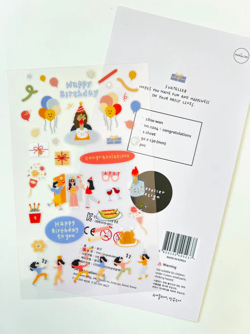 Stickers Birthday Congratulations by Homeportonline