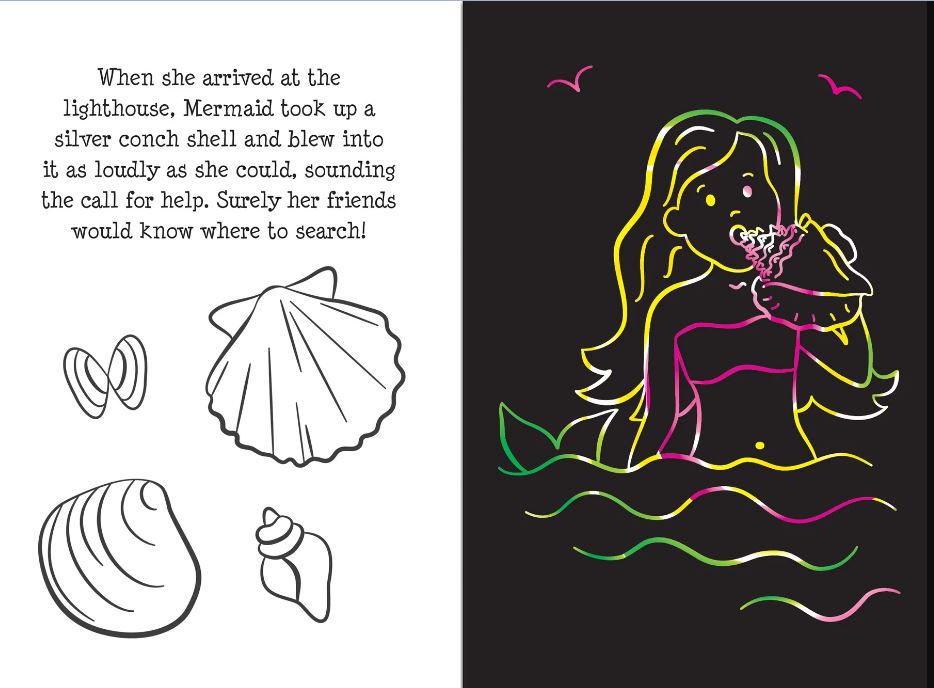 Scratch And Sketch Trace Along Activity Book Mermaid Adventure by Homeportonline