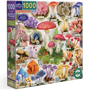 eeBoo Piece & Love: Bountiful Mushrooms - 1000 Piece Puzzle – 23  Square Adult Jigsaw  Colorful Fungi Collection  Glossy & Dustless  Eco-Friendly