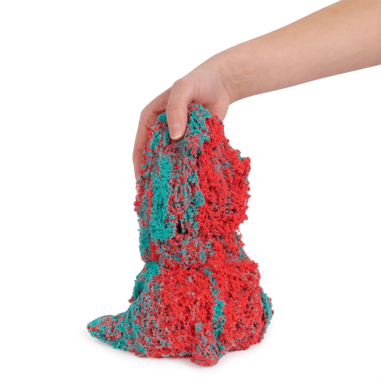 Kinetic Sand Mold n' Flow Red & Teal Play Sand 1.5lbs by Homeportonline