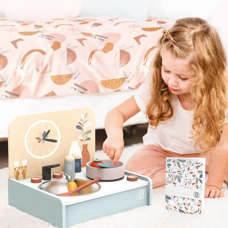 Mini Tabletop Wooden Kitchen Set