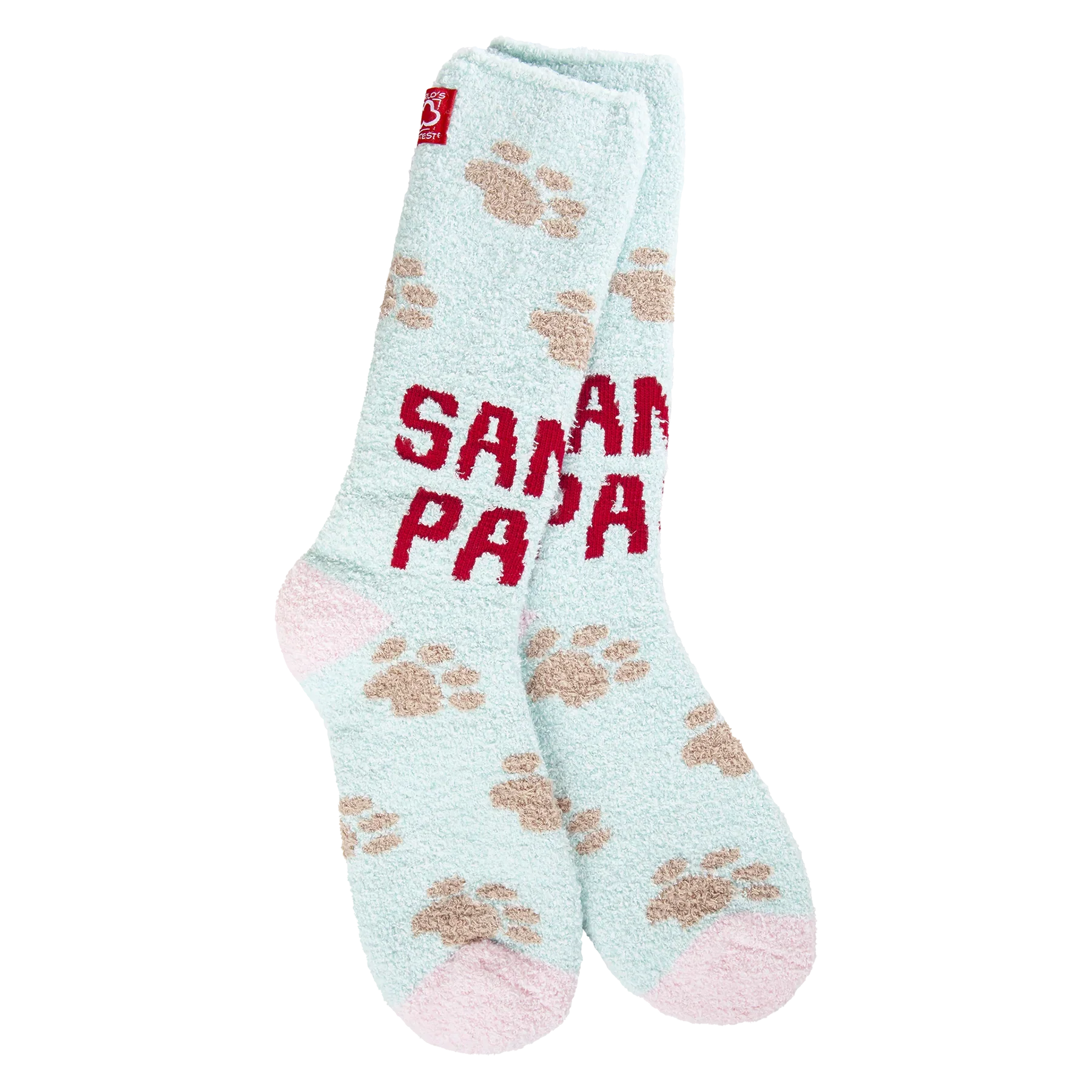 Socks - World's Softest Cozy Crew OS Santa Paws by Homeportonline