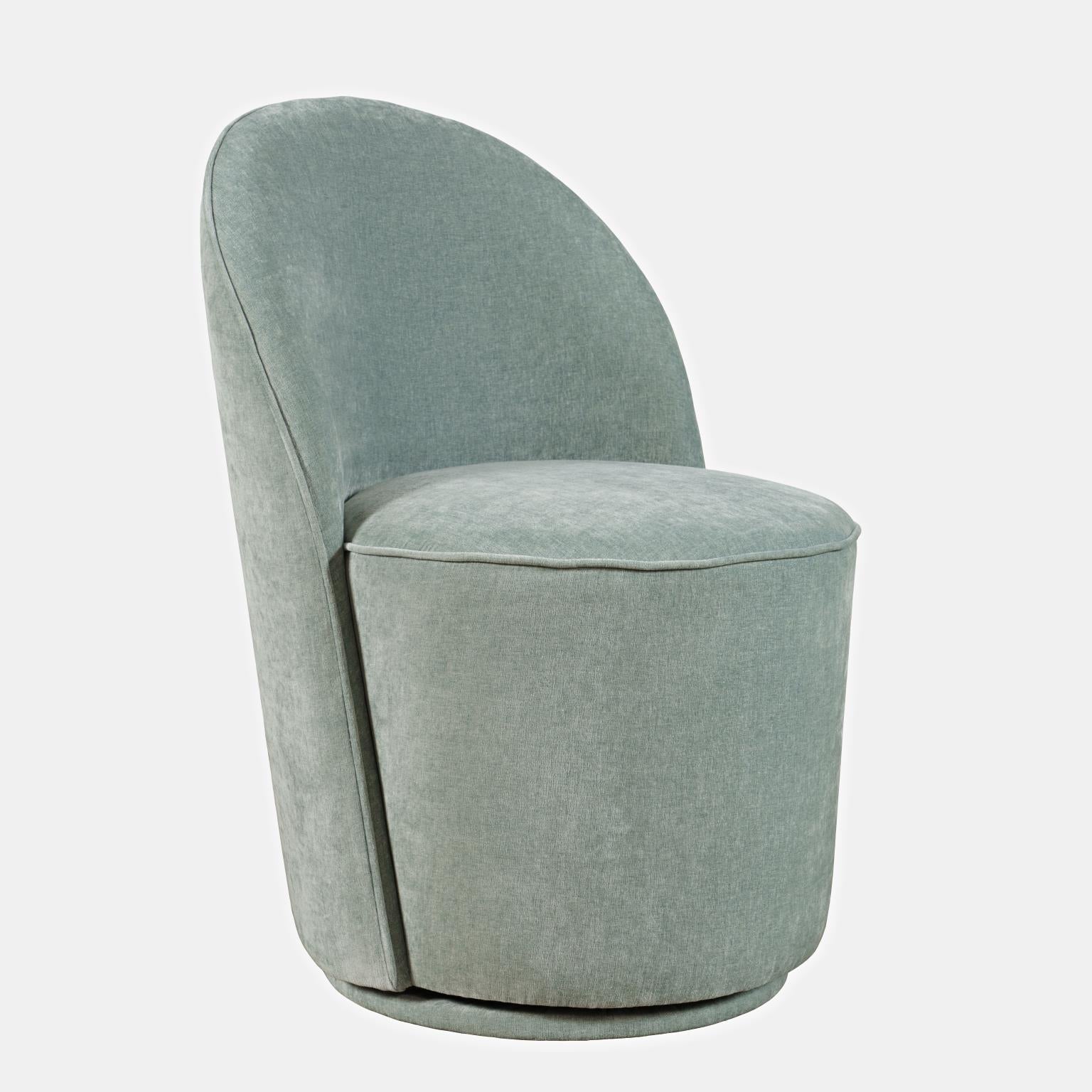 Urban Archive Landon Swivel Accent or Dining Chair Mist Blue by Homeportonline